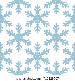 Seamless pattern with snowflakes on white