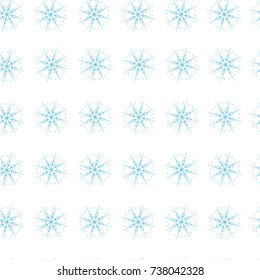 seamless pattern of snowflakes on a white background. For posters, postcards, greeting for Christmas, new year. Vector illustration.