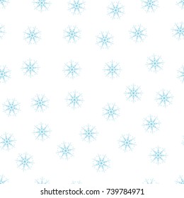 seamless pattern of snowflakes on a white background. For posters, postcards, greeting for Christmas, new year. Vector illustration.