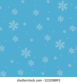 Seamless pattern with snowflakes ornament