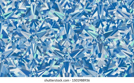Seamless pattern. Snowflakes. Paints of ice and winter. Blue shades.