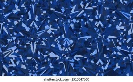 Seamless pattern. Snowflakes. Paints of ice and winter. Blue shades.