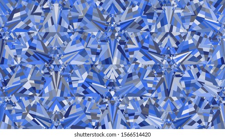 Seamless pattern. Snowflakes. Paints of ice and winter. Blue shades.