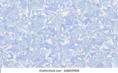  Patrón sin problemas. Copos de nieve. Pinturas de hielo e invierno. Tonos azules.