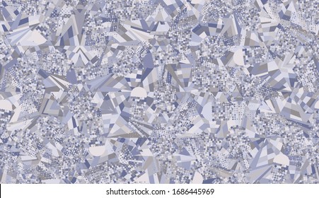 Seamless pattern. Snowflakes. Paints of ice and winter. Blue shades. Contains symbolic comets.