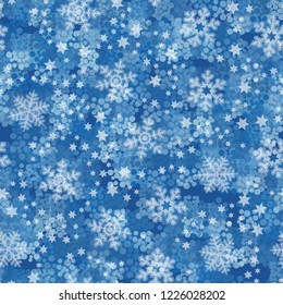 Seamless pattern. Snowflakes, six-pointed stars and winter camouflage.