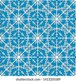 Seamless pattern with snowflakes. Snow.