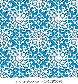 Seamless pattern with snowflakes. Snow.