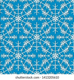 Seamless pattern with snowflakes. Snow.