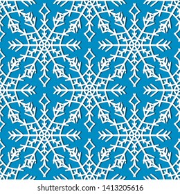Seamless pattern with snowflakes. Snow.