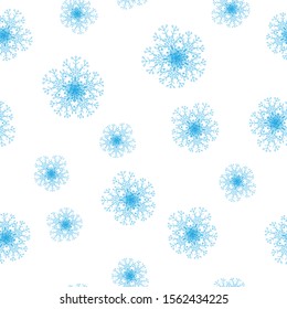 Seamless pattern with snowflakes. Texture can be used for backgrounds, textile, gift wrapping. Vector illustration.