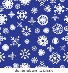 Seamless pattern with snowflakes. Vector