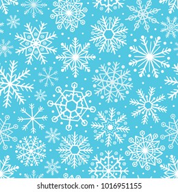 seamless pattern with snowflakes - vector illustration, eps