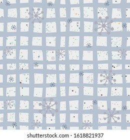 Seamless Pattern with snowflakes. Vector Illustration.