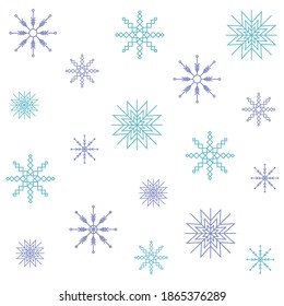 Seamless pattern with snowflakes. Vector illustration