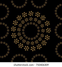 Seamless Pattern with Snowflakes in vintage style. Vector illustration for print, textile, paper