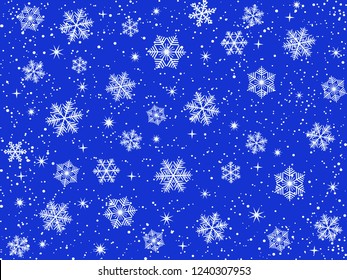 Seamless pattern with snowflakes. Winter background. New year's design. Vector illustration.