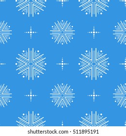Seamless pattern with snowflakes. Winter background