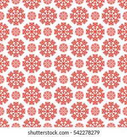 Seamless pattern with snowflakes. Winter background. Vector illustration.