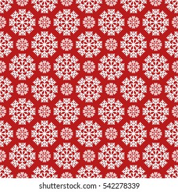 Seamless pattern with snowflakes. Winter background. Vector illustration.
