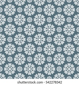 Seamless pattern with snowflakes. Winter background. Vector illustration.