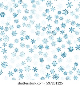 Seamless pattern of snowflakes. Winter camouflage.