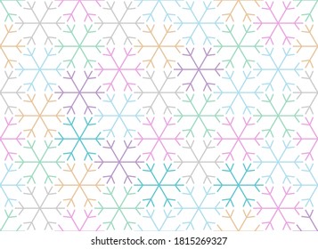 Seamless pattern with snowflakes for winter design.