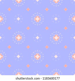 Seamless pattern with snowflakes for Xmas web, textile, paper design. Vector.
