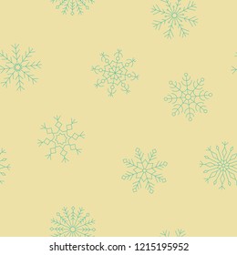 Seamless pattern with snowflakes for your design