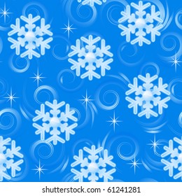 Seamless pattern from  snowflakes(can be repeated and scaled in any size)