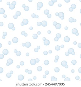 Seamless pattern with soap bubbles. Vector illustration for textiles, wrapping paper, wallpaper. 