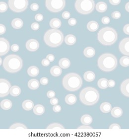 Seamless pattern of soap bubbles vector illustration. Soap bubbles on a blue background.