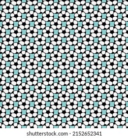 Seamless pattern with soccer ball. Doodle vector illustration with football ball. Colored football background