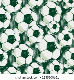 Seamless pattern with soccer ball. Football sport.