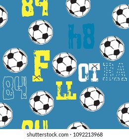 seamless pattern with soccer ball vector illustration