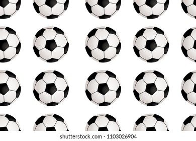 Seamless Pattern with soccer ball.  Vector Illustration Pattern for Textile, Wallpaper and Wrapping Paper