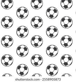 Seamless Pattern of Soccer Balls
