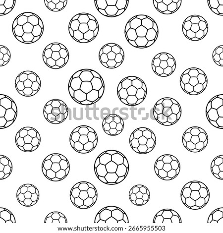 Seamless pattern of the soccer balls