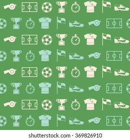 Seamless pattern with soccer icons for your design