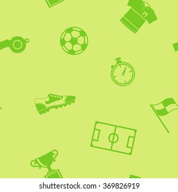 Seamless pattern with soccer icons for your design