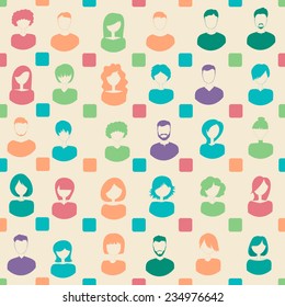 Seamless pattern with social media network connection concept. Vector illustration.