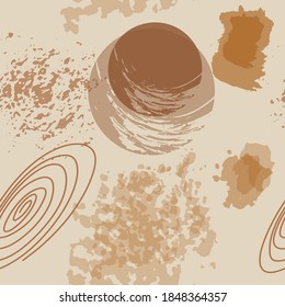 Seamless pattern for social media platform stories. Banner with abstract shapes, textures, plants, and spots. Visual design for your online communities, personal blog, store, and advertising. Vector.