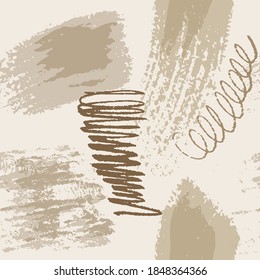 Patrón transparente para las historias de las plataformas de medios sociales. Banner con formas abstractas, texturas, plantas y puntos. Diseño visual para sus comunidades en línea, blog personal, tienda y publicidad. Vector.