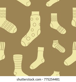 Seamless pattern with socks for your design