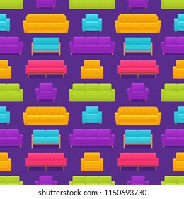 Seamless pattern  Sofa