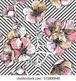 黒 ピンク 花柄 のイラスト素材 画像 ベクター画像 Shutterstock