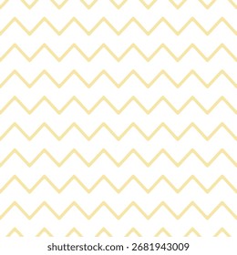 Seamless pattern with soft yellow rounded zigzag lines on a clean white background. Light and cheerful, ideal for minimal, calm, and fresh designs in packaging, textiles, and digital use.