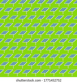 Seamless pattern of solar panel .renewable energy concept.