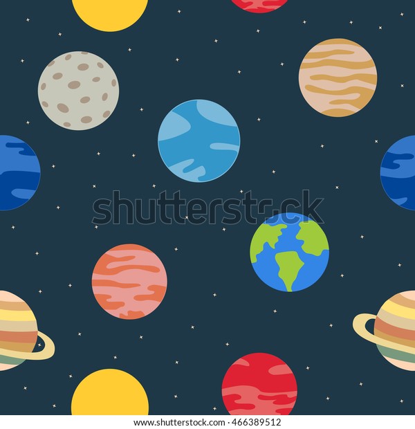 Seamless pattern  solar\
system planets