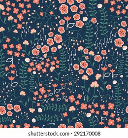 Seamless pattern with some flowers.